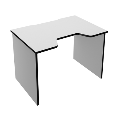 Стол геймерский С-241 белый шагрень/черный