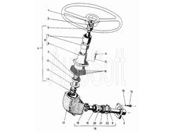 Рулевая колонна ЕВ 717 5654-5.00.00.00