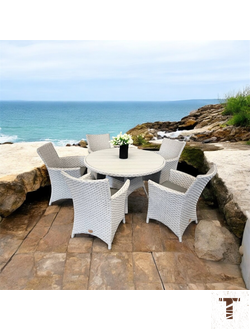 Обеденная группа Кипр  с круглым столом на 5 персон