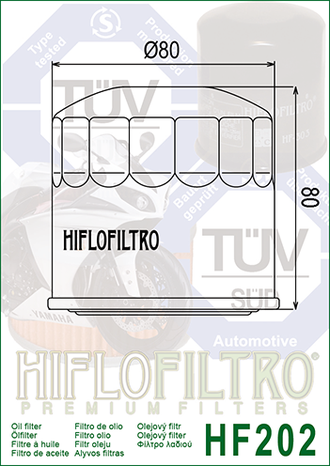 Масляный фильтр HIFLO FILTRO HF202 для Honda (15410-679-013, 15410-MB0-003, 15410-MB3-003, 15410-MG7-003, 15410-MJO-003) // Kawasaki (16097-1054, 16097-1056)
