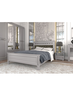 Кровать "ГРАЦИЯ" кровать 1,4м/1.6 м цвет АНТРАЦИТ (Браво мебель)