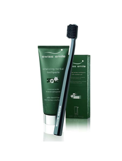 Набор:витаминно-травяная паста и мягкая зубная щетка Geneva,SWISS SMILE