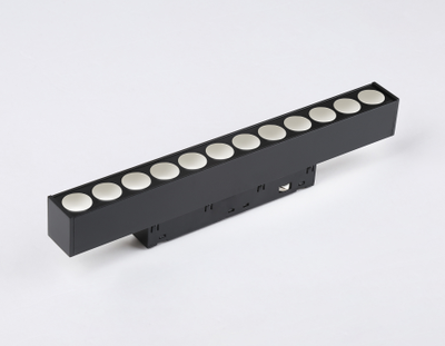 Светильник светодиодный трековый для шинопровода Magnetic GL 4024 BK черный IP20 12W 4200K 48V 24° 220*22*45