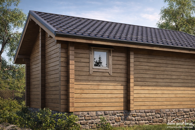 Баня из профилированного бруса "Компания" 26м2 6х5