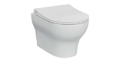 Комплект: подвесного безободкового унитаза VitrA Zentrum (с сиденьем микролифт, инсталляцией и кнопкой Root Square), хром глянцевый 9879B003-7200