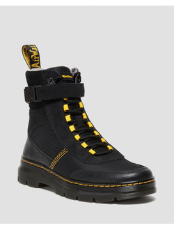 Dr. Martens COMBS TECH MILLED NAPPA & SUEDE CASUAL BOOTS черные