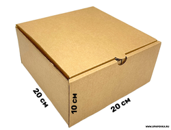 Коробка 20 x 20 x 10 см Бурый