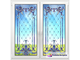 Витражная пленка, витражная пленка самоклеющаяся, пленочный витраж с классическим рисунком