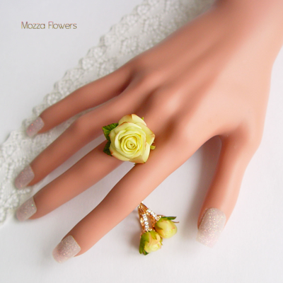 Комплект "Мэри" из полимерной глины. Позолота.