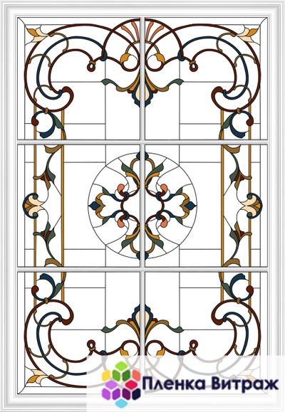 Пленка самоклеющаяся на потолок , витражная пленка, пленочный витраж рисунком стиль арт деко