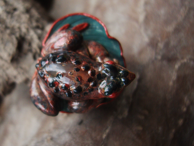 Фэнтезийное кольцо с опалом "Принц-лягушка Восточного Королевства"