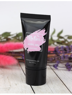 Акригель Acryl Gel Melior светло-розовый Lite Pink, 30 гр.