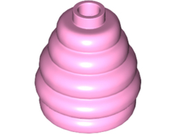 Cone 2 x 2 x 1 2/3 with Stacked Rings Beehive / Cotton Candy, Bright Pink (35574 / 6229124)