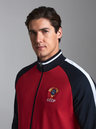 Спортивный костюм с символикой СССР , 11SKM-1745, темно-синий и красный