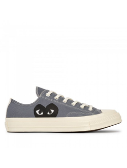 Converse Play Comme Des Garcons  с черным сердечком серые низкие 171849C