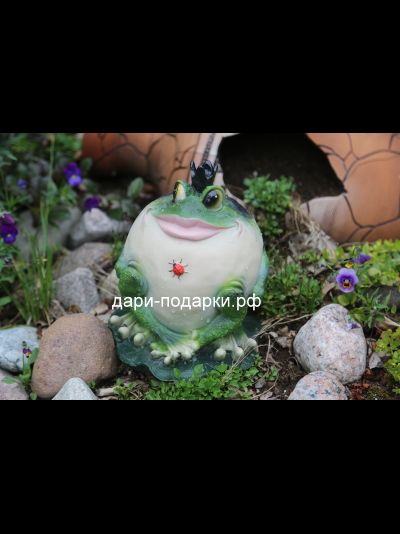 ЛЯГУШКА-ЦАРЕВНА - символ богатства и долголетия !23*17см   0,7кг    полистоун Россия 1087//012259