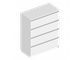 Комод БЬЯНКО белый  с 4 ящиками (800х1000х400)