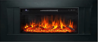 Линейный электрокамин Лайн DK с очагом Vision 42 LOG LED