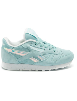 Кроссовки Reebok classic голубые замшевые женские