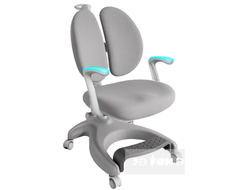 Детское кресло FunDesk Solerte Grey с подлокотниками и подставкой для ног купить в Воронеже