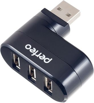 USB-концентратор Perfeo USB-HUB 3 Port чёрный (PF-VI-H024 Black)