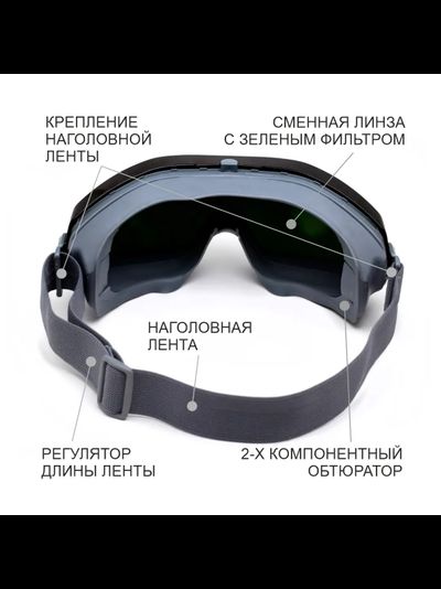 Очки защитные закрытые АЙ-ПРОТЕКТ ПРО 6Д для газосварк