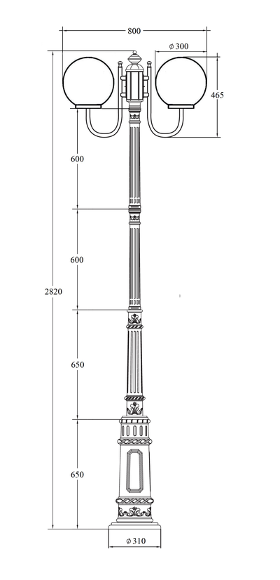Садово-парковые светильники GLOBO S-2 (184См)
