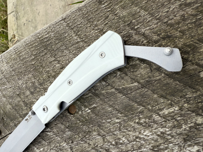 Складной нож Wild West сталь AUS 10, рукоять G10, цвет белый рельеф