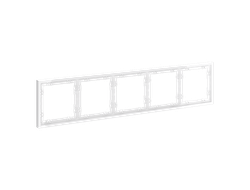 VLS100501 Рамка пятерная, белый глянцевый-1