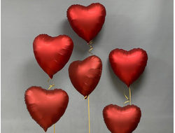 Фольгированные сердца 6 шт
