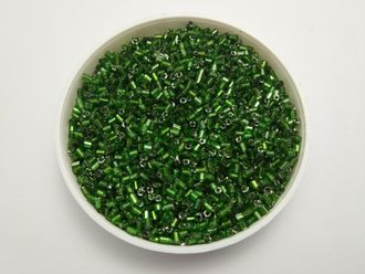 Рубка Китайская №27 зеленая прозрачная с посеребренным отверстием, 50 грамм