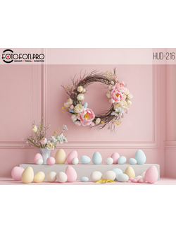 Фотофон виниловый «Пасхальный веночек»