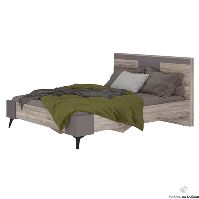 Кассандра КР-19 кровать 1,6 м Дуб смоки MF-14 (с основанием)