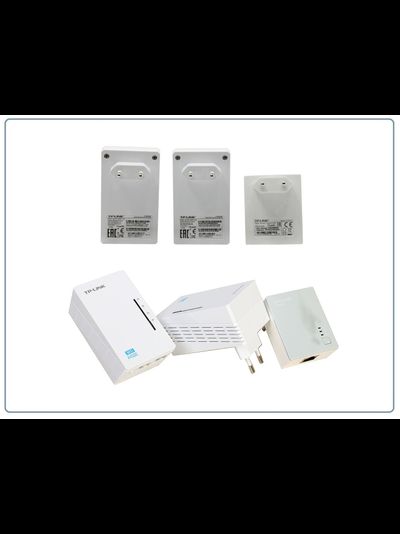 TP-LINK, HomePlug AV Сетевой адаптер PowerLine 500 Мбит/с Ethernet + WiFi точка доступа (комплект 2+1 шт.)