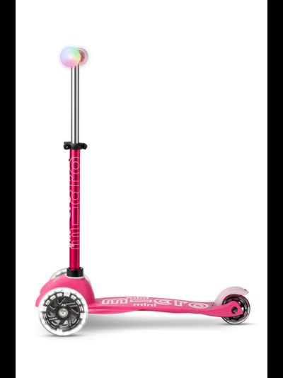 Самокат Mini Micro Deluxe Magic розовый LED