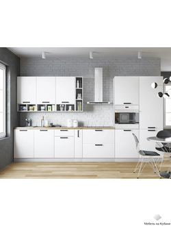Кухня «Ройс» Белый софт модульная кухня
