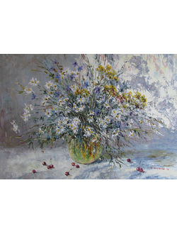 Картина Натюрморт с ромашками Круглова Светлана