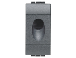 Bticino L4953 Заглушка с отверстием 1 модуль антрацит