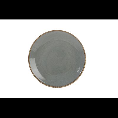 Тарелка 18 см фарфор цвет тёмно-серый