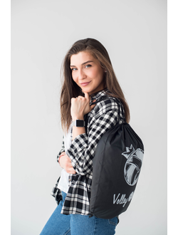 Рюкзак  черный "Мяч рисованный"