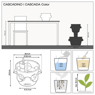 Колонна из 2-х частей CASCADA / CASCADINO Color