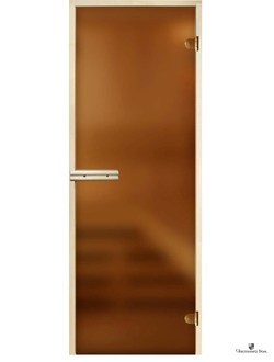 Дверь стеклянная для бани и сауны Стандарт 6мм бронза матовая