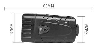 Фара передняя HJ-050, USB, 68x37x35 мм, черная