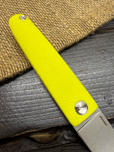 Фрикционный складной нож Скин-ду Малый сталь ELMAX, рукоять G10 желтый
