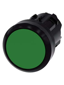 3SU1000-0AB40-0AA0 АКТУАТОР КНОПКИ, 22MM, КРУГЛ., ПЛАСТИК, КНОПКА ЗЕЛЁНАЯ ПЛОСКАЯ, БЕЗ ФИКСАЦИИ