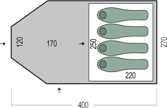Палатка кемпинговая Pinguin Campus 4 duralu