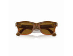Умные очки Ray-Ban Wayfarer (Gen1), поляризованные линзы Brown Polar, оправа Shiny Caramel (155-53)