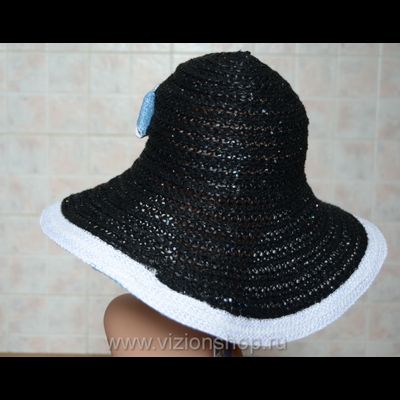 Черная шляпа с широкими полями Vizio Италия 5487 FF 3