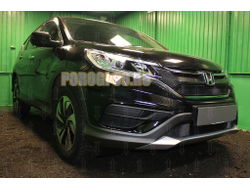 Защита радиатора Honda CR-V IV 2015-2017 2.0 black верх