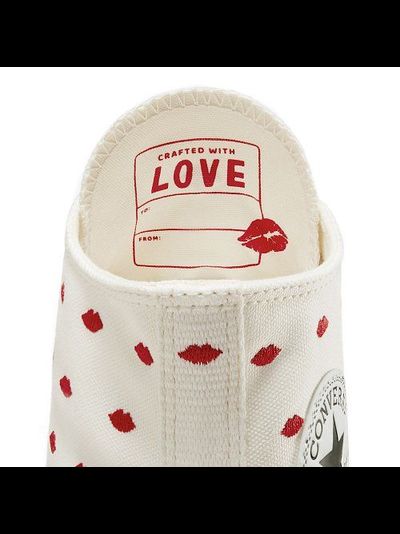 Converse Chuck Taylor Valentines Day белые высокие с губками